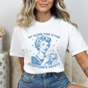 XXL White My Alone Time Is For Everyone's Safety Comfort Colors Tee, Mom Life Shirt, Sarcastic Printed Tee