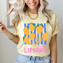 XXL Butter La Vita Al Limone Comfort Colors Tee, Summer Lemon Printed Tee, Zesty Lemon Shirt