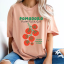 XXL Peachy Vintage Tomatoes Italy Comfort Colors Tee, Pomodoro Prodotto Fresco Di Napoli Printed Tee, European Vintage Style Shirt