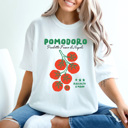 XXL White Vintage Tomatoes Italy Comfort Colors Tee, Pomodoro Prodotto Fresco Di Napoli Printed Tee, European Vintage Style Shirt