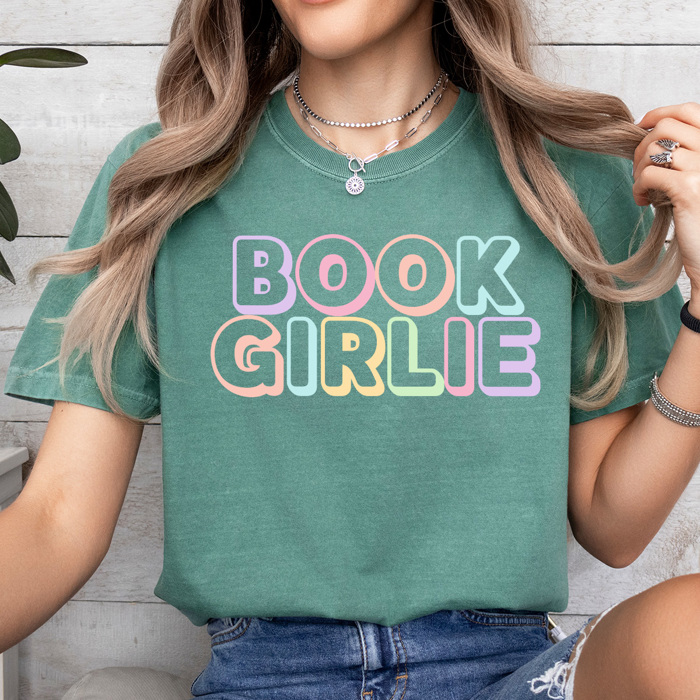 Book Girlie Comfort Colors Tee, Book Tok Printed Tee, Reading Books Shirt 