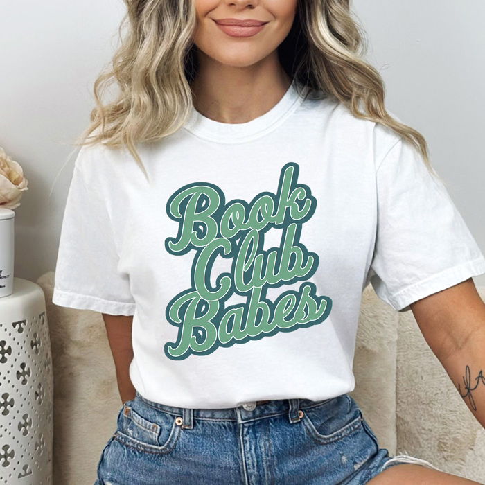 Book Club Babes Comfort Colors Tee, Reading Books Printed Tee, Book Tok Shirt 