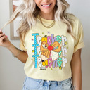 XXL Butter Preppy Teacher Stacked Pencil Bow Comfort Colors Tee, Back To School Teacher Printed Tee, School Time Shirt