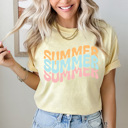 XXL Butter Summer Stacked Comfort Colors Tee, Summer Fun Printed Tee, Colorful Summer Shirt