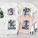  Composition Notebook Grade Teacher Graphic Tee, Back To School Teach Printed Tee, Grade School Shirt