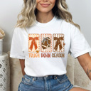 Large White Touch Down Season Comfort Colors Tee, Bows And Football Printed Tee, Fall Football Season Shirt