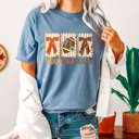  Touch Down Season Comfort Colors Tee, Bows And Football Printed Tee, Fall Football Season Shirt