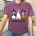 Medium Berry Halloween Costume Geese Comfort Colors Tee, Spooky Goose Printed Tee, Halloween Funny Tee 