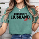 Medium Light Green This Is My Husband HR Approved Comfort Colors Tee, Funny Viral Meme Printed Tee, Kiss Cam Joke Shirt