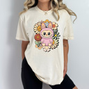  Little Monsters Floral Comfort Colors Tee, Bubu Flowers Printed Tee, Furry Friend Tee