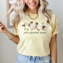 XXL Butter Just A Football Goose Comfort Colors Tee, Silly Goose Printed Tee, Game Day Football Goose 