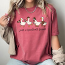 XXL Crimson Just A Football Goose Comfort Colors Tee, Silly Goose Printed Tee, Game Day Football Goose 