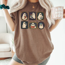 XL Espresso Spooky Ghost Gallery Wall Comfort Colors Tee, Haunted Picture Frames Printed Tee, Halloween Ghost Shirt