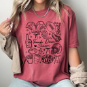 Medium Crimson Touch Down Season Football Comfort Colors Tee, Trendy Game Day Collage Printed Tee, Football Season Shirt 