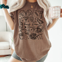 Large Espresso Touch Down Season Football Comfort Colors Tee, Trendy Game Day Collage Printed Tee, Football Season Shirt 