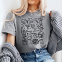 XXL Gray Touch Down Season Football Comfort Colors Tee, Trendy Game Day Collage Printed Tee, Football Season Shirt 