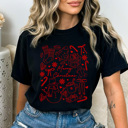 XXL Black Merry Chirstmas Comfort Colors Tee, Holiday Printed Tee 