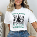 XL White From The Window To The Walls I'm About To Deck These Halls Comfort Colors Tee, Christmas Funny Graphic Tee