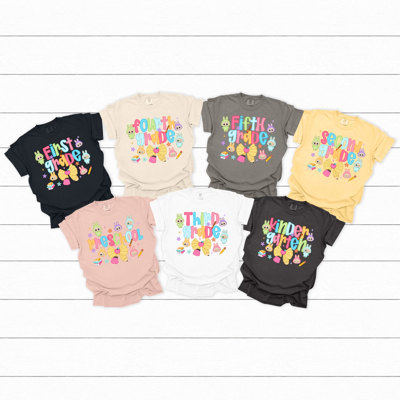 Little Monsters Back To School Grades Teacher Comfort Colors Tee, Trendy Monsters Printed Tee, BuBu Grade Tees