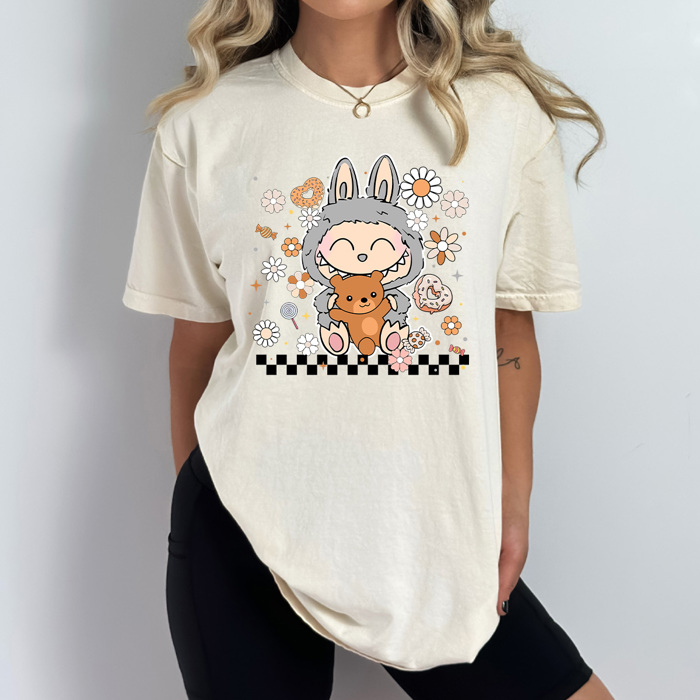 Little Monsters Toy Comfort Colors Tee, Bubu Favorites Printed Tees, Trendy Toy Shirt