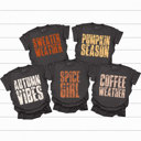 Small Pepper Fall Season Vibes Comfort Colors Tees, Pumpkin Season Printed Tee, Sweater Weather, Autumn Vibes, Spice Girl, Coffee Weather 