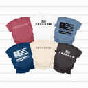  Freedom Comfort Colors Tees, Free Speech Graphic Tee, God Family Country Printed Tee 