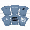 XXL Blue Jean Freedom Comfort Colors Tees, Free Speech Graphic Tee, God Family Country Printed Tee 