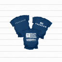 Large Navy Freedom Comfort Colors Tees, Free Speech Graphic Tee, God Family Country Printed Tee 