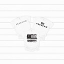 XXL White Freedom Comfort Colors Tees, Free Speech Graphic Tee, God Family Country Printed Tee 