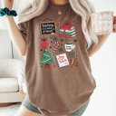 Large Espresso Teacher Christmas Comfort Colors Tee, Joy To Teach Holiday Graphic Tee, Christmas School Shirt 