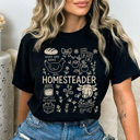 XL Black Homesteader Comfort Colors Tee, Farm Life Graphic Tee, Homemaker Shirt 