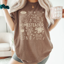Large Espresso Homesteader Comfort Colors Tee, Farm Life Graphic Tee, Homemaker Shirt 