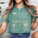 XL Light Green Homesteader Comfort Colors Tee, Farm Life Graphic Tee, Homemaker Shirt 