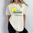 XXL Ivory Jesus Be Making Lemonade Comfort Colors Tee, Jesus Spring Graphic Tee, Worship Easter Shirt 