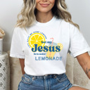 XXL White Jesus Be Making Lemonade Comfort Colors Tee, Jesus Spring Graphic Tee, Worship Easter Shirt 