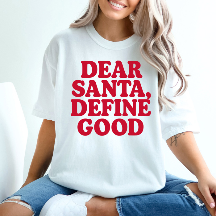 Funny Christmas Holiday Comfort Colors Tee, Family Graphic Tees, Santa Shirts 