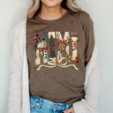  Vintage Christmas Character Mama Graphic Tee, Mimi Holiday Tee, Vintage Holiday Nana Shirt, Gigi Christmas Shirt