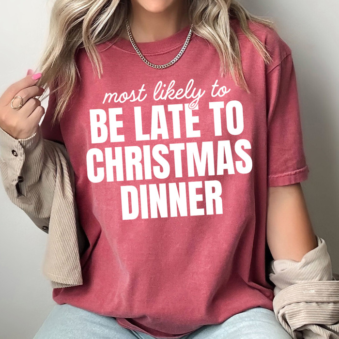 Most Likely To Christmas Comfort Colors Tee, Funny Holiday Tee, Christmas Day Matching Shirts