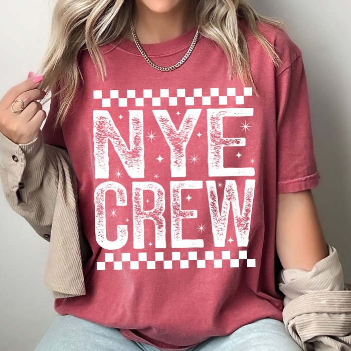 Happy New Year Comfort Colors Tee, New Year Crew Shirt, Hello 2026 Graphic Tee