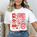 XXL White Valentines Girly Comfort Colors Tee, Cupid Lover Graphic Tee, V-Day Cake Shirt