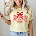 XL Butter Howdy Valentine Comfort Colors Tee, Bow Lover Graphic Tee, Western Love Shirt 