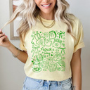 Small Butter Patrick's Day Collage Comfort Colors Tee, Lucky Shamrock Graphic Tee, St Patty's Day Shirt  
