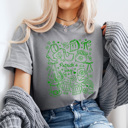 Medium Gray Patrick's Day Collage Comfort Colors Tee, Lucky Shamrock Graphic Tee, St Patty's Day Shirt  