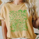 XXL Mustard Patrick's Day Collage Comfort Colors Tee, Lucky Shamrock Graphic Tee, St Patty's Day Shirt  