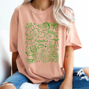 XXL Peachy Patrick's Day Collage Comfort Colors Tee, Lucky Shamrock Graphic Tee, St Patty's Day Shirt  