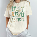  Green Coquette Bow St Patrick's Day Comfort Colors Tee, Lucky Shamrock And Bows Graphic Tee