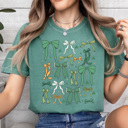 XL Light Green Green Coquette Bow St Patrick's Day Comfort Colors Tee, Lucky Shamrock And Bows Graphic Tee