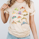 XXL Cream Fairy Tale Princess Crown Graphic Tee, Theme Park Princess Printed Shirt, Theme Park Vacation Tee