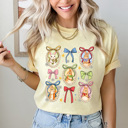 XL Butter Easter Bunnies Coquette Frames Comfort Colors Tee, Girly Bunny Graphic Tee, Cute Easter Tee