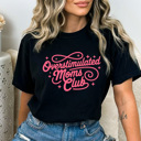 Medium Black Overstimulated Moms Club Comfort Colors Tee, Mom Life Graphic Tee, Motherhood Tee